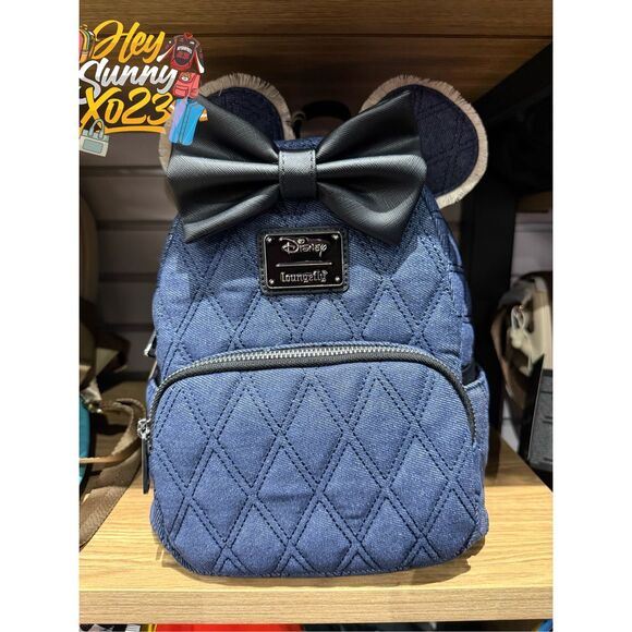 Loungefly Disney Minnie Mouse Denim Quilted Mini Backpack main image 4